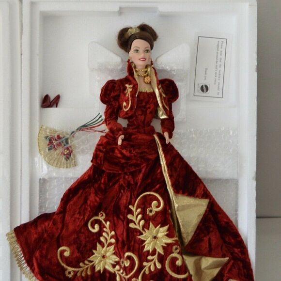 🆕NWT 1997 PORCELAIN HOLIDAY BALL BARBIE - Picture 2 of 6